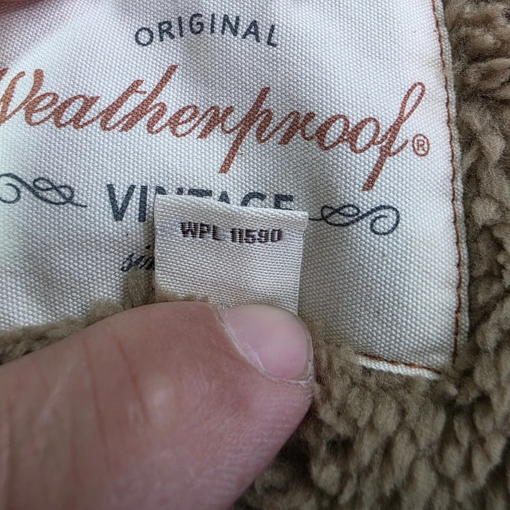 Weatherproof Vintage Burgundy Quilted Faux Fur Lined Jacket Coat Large 1791820